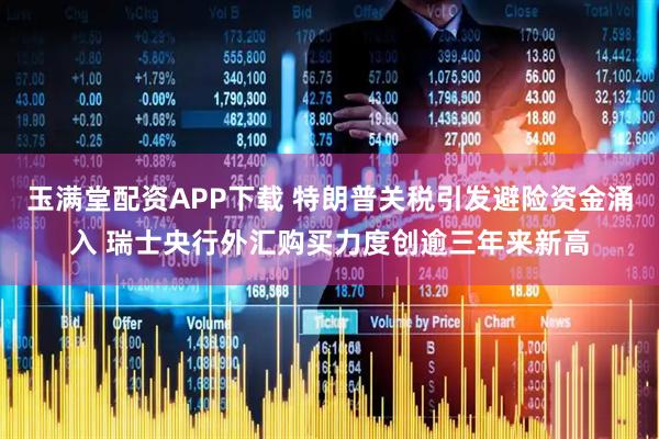 玉满堂配资APP下载 特朗普关税引发避险资金涌入 瑞士央行外汇购买力度创逾三年来新高